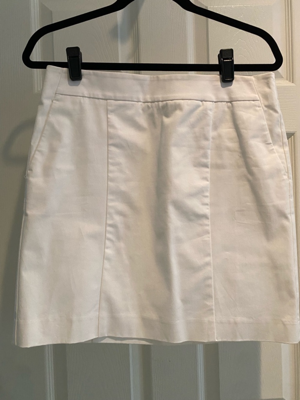 Ann Taylor White Mini Skirt - A-Line Panel Detail